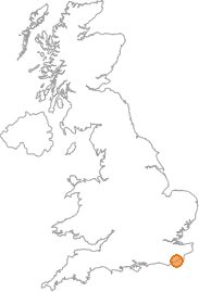map showing location of Ore, East Sussex
