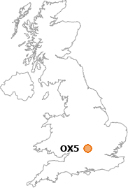 map showing location of OX5