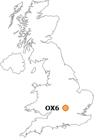 map showing location of OX6