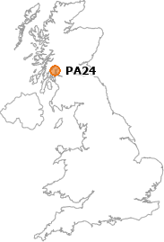 map showing location of PA24