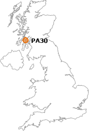 map showing location of PA30