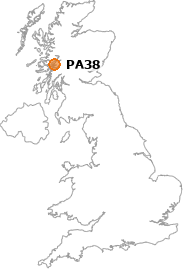 map showing location of PA38