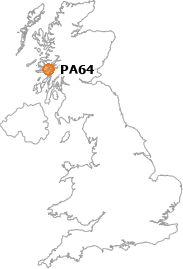 map showing location of PA64