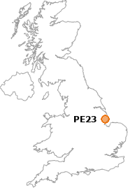 map showing location of PE23