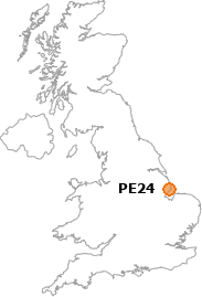 map showing location of PE24