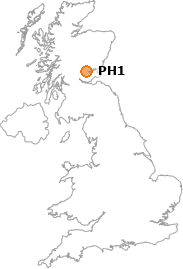 map showing location of PH1
