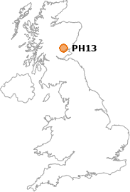 map showing location of PH13