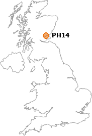 map showing location of PH14