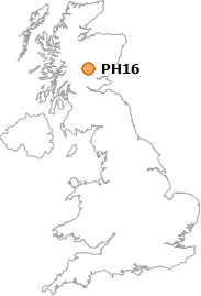 map showing location of PH16