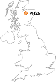 map showing location of PH26