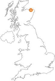 map showing location of Portsoy, Aberdeenshire