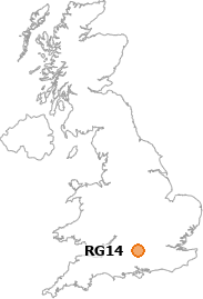 map showing location of RG14