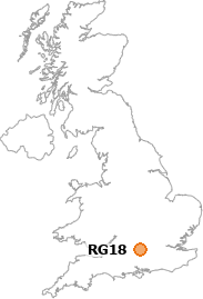 map showing location of RG18