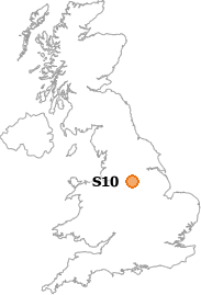 map showing location of S10