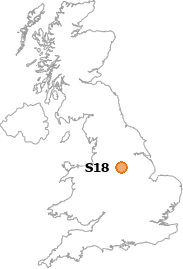 map showing location of S18