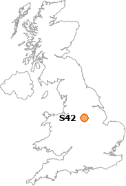 map showing location of S42