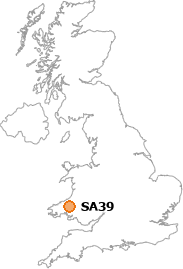 map showing location of SA39