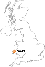 map showing location of SA42