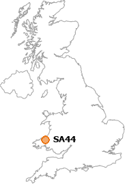 map showing location of SA44