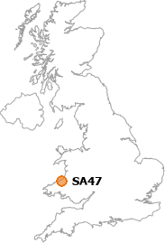 map showing location of SA47