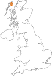 map showing location of Sanndabhaig, Western Isles
