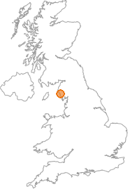 map showing location of Santon Bridge, Cumbria