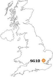 map showing location of SG10