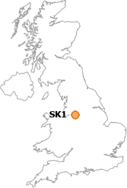 map showing location of SK1