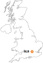 map showing location of SL8