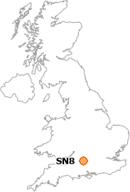 map showing location of SN8
