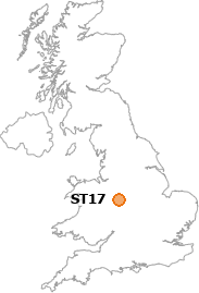 map showing location of ST17
