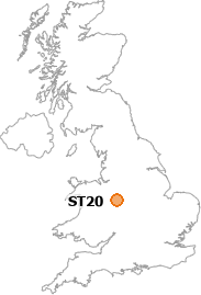 map showing location of ST20