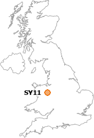 map showing location of SY11
