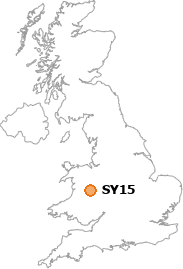 map showing location of SY15