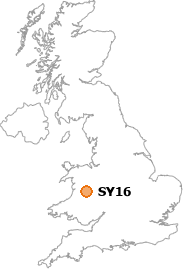 map showing location of SY16