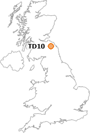 map showing location of TD10