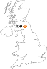 map showing location of TD9