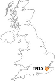 map showing location of TN15