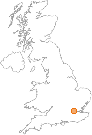map showing location of Trafalgar Square, Greater London