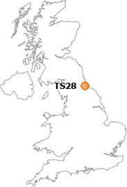 map showing location of TS28