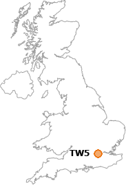 map showing location of TW5