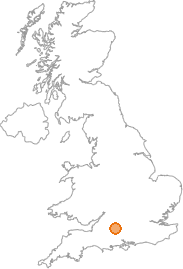 map showing location of Upavon, Wiltshire