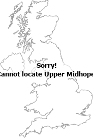 map showing location of Upper Midhope, South Yorkshire
