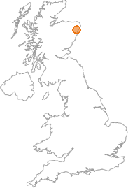 map showing location of Wedderlairs, Aberdeenshire
