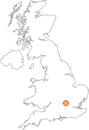 map showing location of Weedon, Buckinghamshire