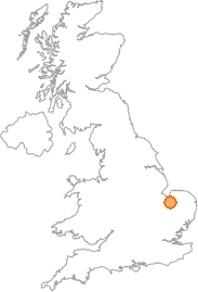 map showing location of West Dereham, Norfolk