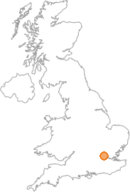 map showing location of Whetstone, Greater London