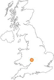 map showing location of Worcester, Hereford and Worcester