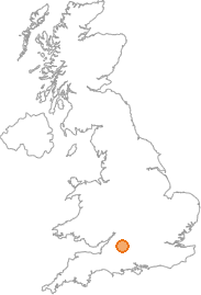 map showing location of Yatesbury, Wiltshire