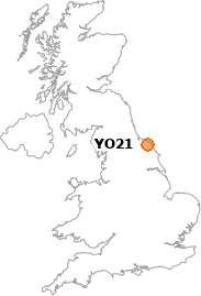 map showing location of YO21